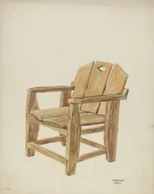 Chair, c. 1938. Creator: Majel G. Claflin