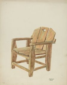 Chair, c. 1938. Creator: Majel G. Claflin