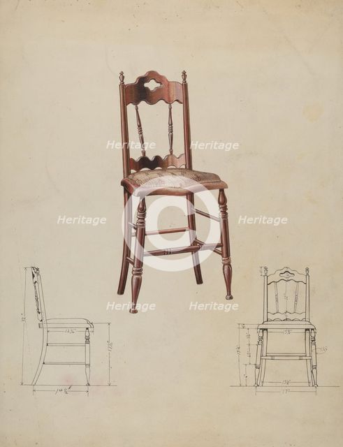Chair, c. 1941. Creator: Wellington Blewett.