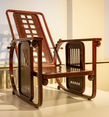 Chair designed by Josef Hoffmann, Sitzmachine 1905, (2018) Creator: Alan John Ainsworth