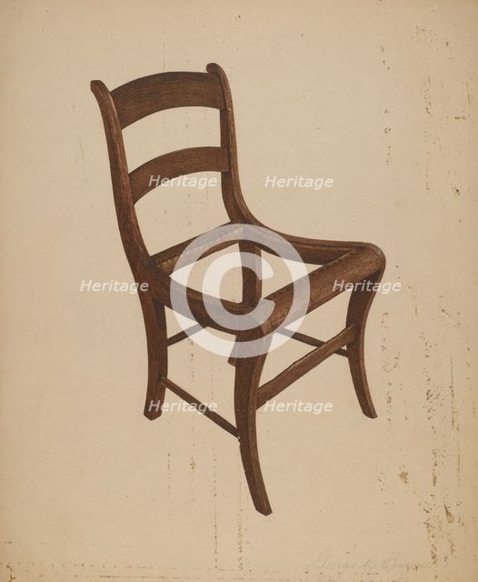 Chair (frame), c. 1940. Creator: George C. Brown.