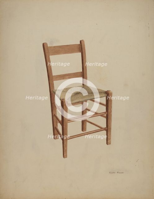 Chair (handmade), c. 1941. Creator: Glenn Wilson.
