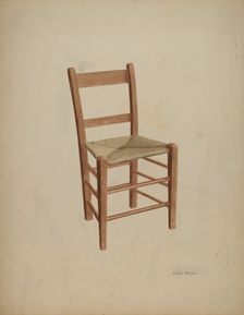 Chair (handmade), c. 1941. Creator: Glenn Wilson