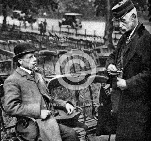 Chair hire charge, Hyde Park, London, 1926-1927. Artist: Unknown