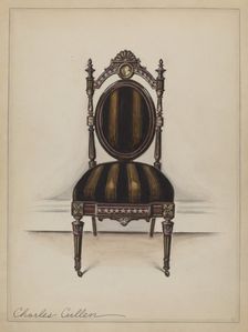 Chair (one of a pair), c. 1936. Creator: Charles Cullen