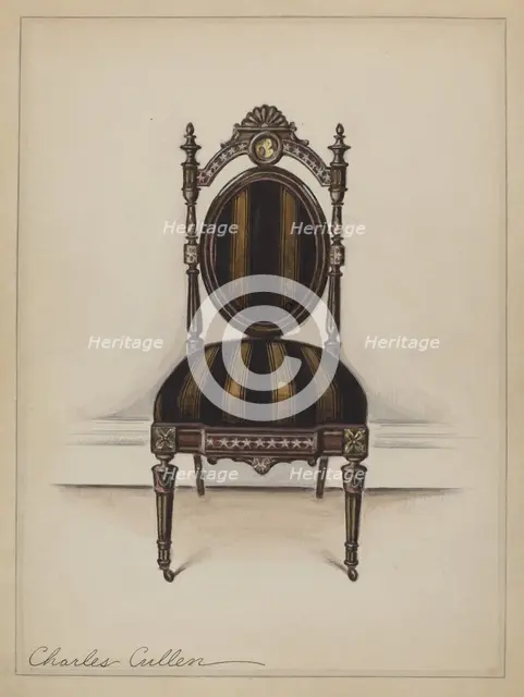 Chair (one of a pair), c. 1936. Creator: Charles Cullen.