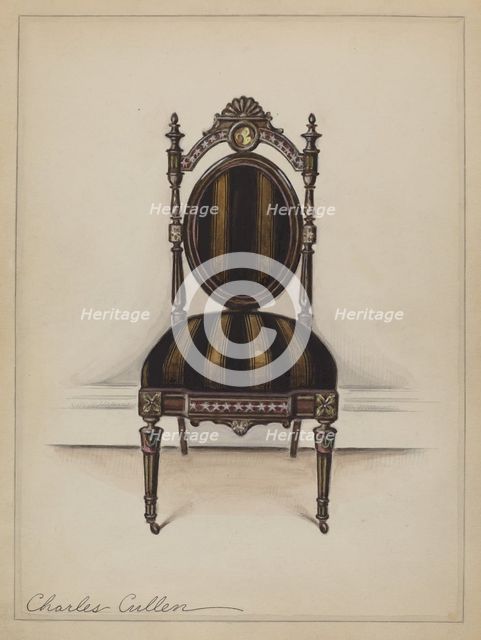 Chair (one of a pair), c. 1936. Creator: Charles Cullen.