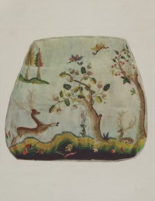 Chair Seat, 1935/1942. Creator: Elizabeth Moutal