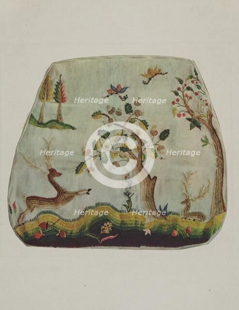 Chair Seat, 1935/1942. Creator: Elizabeth Moutal.