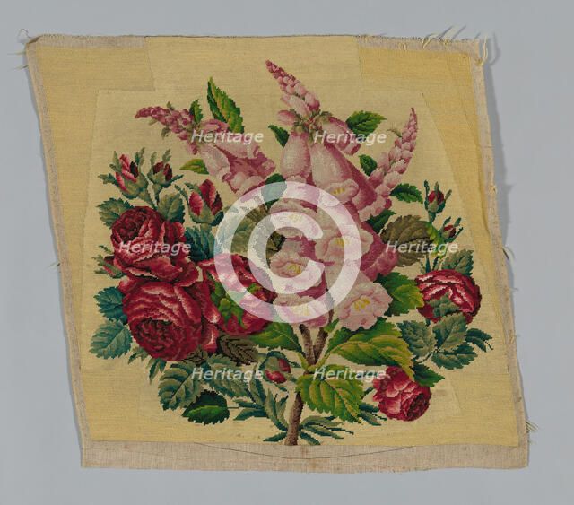 Chair Seat and Back, England, 19th century. Creator: Unknown.