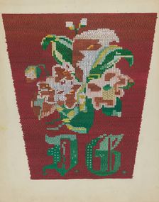 Chair Seat, c. 1937. Creator: Mabel Ritter