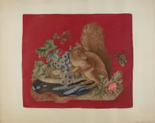 Chair Seat Cover, c. 1942. Creator: Stella Mosher
