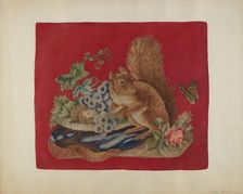 Chair Seat Cover, c. 1942. Creator: Stella Mosher