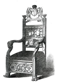 Chair presented to the Lord Mayor of London, 1850. Creator: Unknown