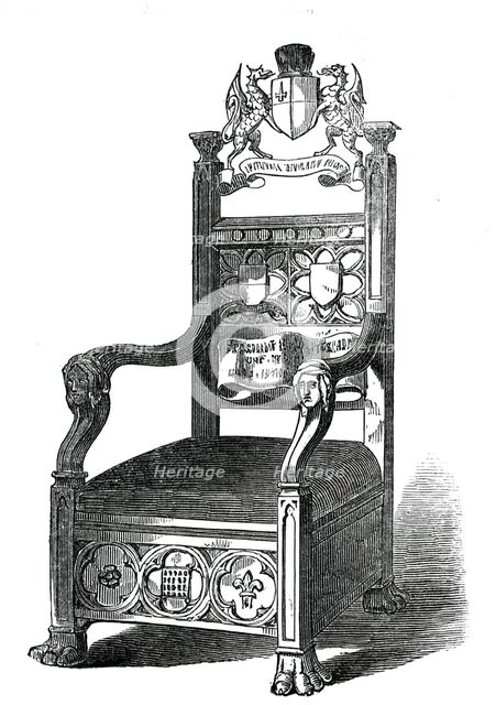 Chair presented to the Lord Mayor of London, 1850. Creator: Unknown.