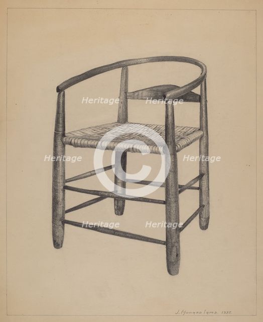 Chair-Round-A-Bout, 1937. Creator: J. Howard Iams.
