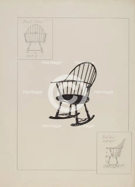 Chair (Windsor), 1935/1942. Creator: Unknown.