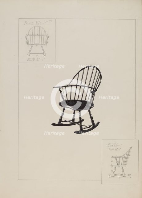 Chair (Windsor), 1935/1942. Creator: Unknown.