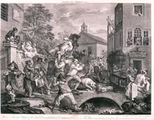 Chairing the Members 1758. Artist: F Aviline