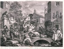 Chairing the Members 1758. Artist: F Aviline