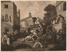Chairing the Members Plate IV from The Humours of an Election 1757. Artist: William Hogarth