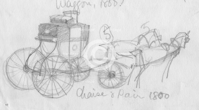 'Chaise and pair, 1800', (c1950).  Creator: Shirley Markham.