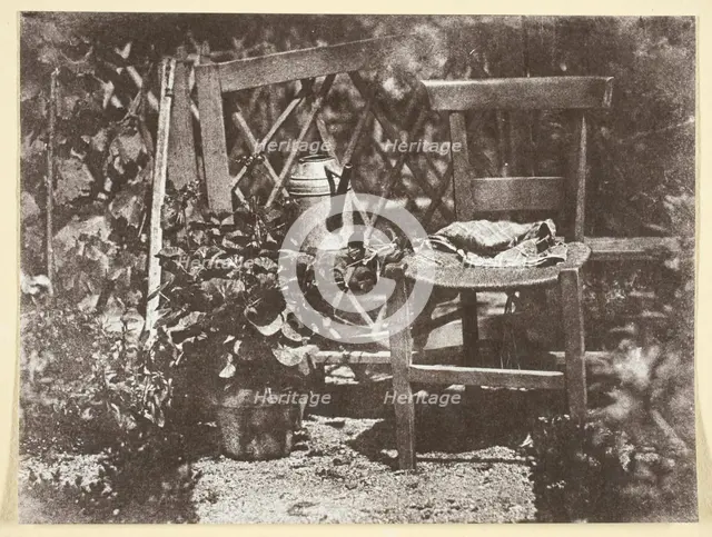 Chaise dans un Jardin, 1842/50, printed 1965. Creator: Hippolyte Bayard.