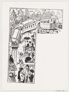 Chaos and fatalities resulting from a broken electric trolley car, from a broadside entitl..., 1900. Creator: José Guadalupe Posada