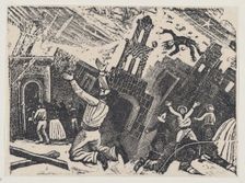 Chaos during an earthquake, ca. 1880-1910., ca. 1880-1910. Creator: José Guadalupe Posada