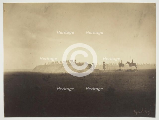Chalons Encampment: Maneuvers on October 3 (Camp de Châlons: manoeuvres du 3 octobre), 1857. Creator: Gustave Le Gray.