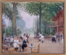 Chalet du Cycle in the Bois de Boulogne, c1900. Creator: Jean Beraud