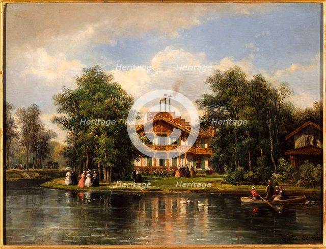 Chalet de la Porte Jaune in Bois de Vincennes, c1860. Creator: Pierre Justin Ouvrie.