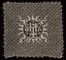 Chalice Veil with Monogram of Christ, 1500s. Creator: Unknown