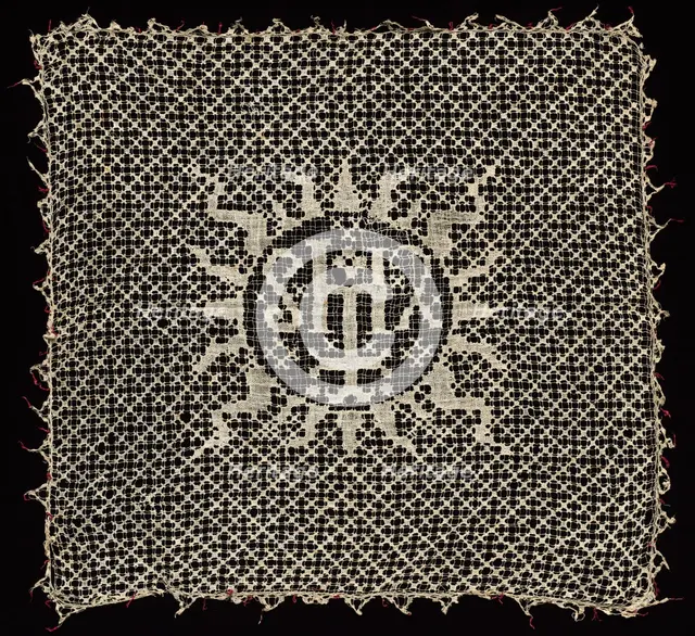Chalice Veil with Monogram of Christ, 1500s. Creator: Unknown.