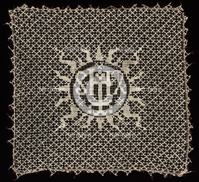 Chalice Veil with Monogram of Christ, 1500s. Creator: Unknown.