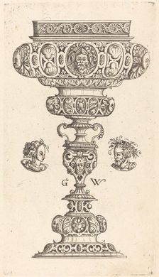 Chalice with Head of a Warrior, published 1579. Creator: Georg Wechter I