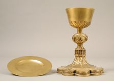 Chalice and Paten, French, early 20th century (original dated 1555). Creator: Unknown
