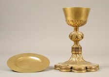 Chalice and Paten, French, early 20th century (original dated 1555). Creator: Unknown