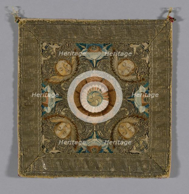 Chalice Cover or Portion of a Burse, Italy, 1675/1725. Creator: Unknown.