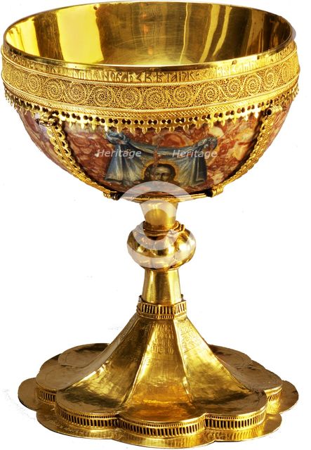 Chalice (Donation to the Trinity Sergius Monastery by Vasily II, Grand Prince of Moscow (Vasily the Blind), 1439. Artist: Fomin, Ivan (active Early 15th cen.)