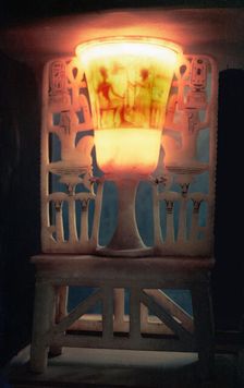 Chalice-shaped lamp from the tomb of Tutankhamun