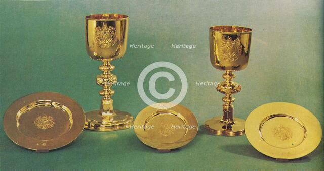 'Chalices and patens', 1953. Artist: Unknown.