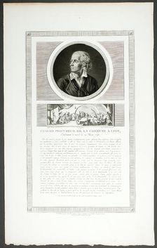 Chalier, Procureur of the Lyon Commune, from Tableaux historiques de la Révolution ..., 1798–1804. Creator: Charles Francois Gabriel Levachez