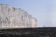 Chalk Cliffs and Lighthouse at Beachy Head, Sussex, 20th century. Artist: CM Dixon