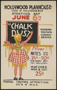 Chalk Dust, Hollywood, CA, [193-]. Creator: Unknown
