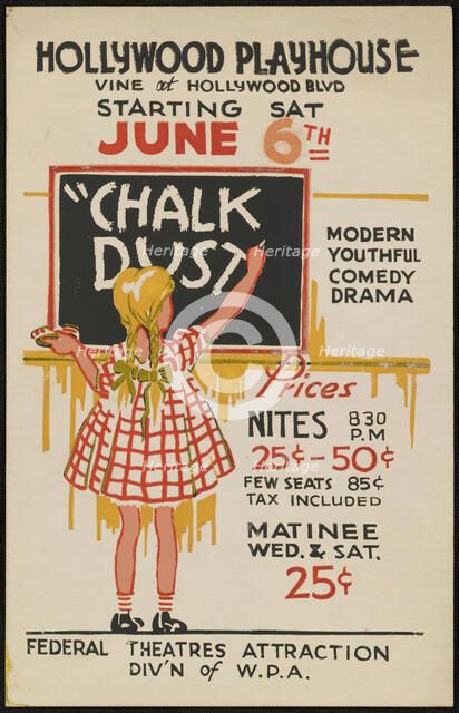 Chalk Dust, Hollywood, CA, [193-]. Creator: Unknown.