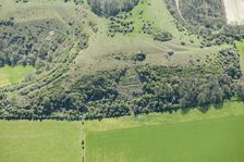 Chalk military badges near Sutton Down, Wiltshire, 2015. Creator: Historic England Staff Photographer