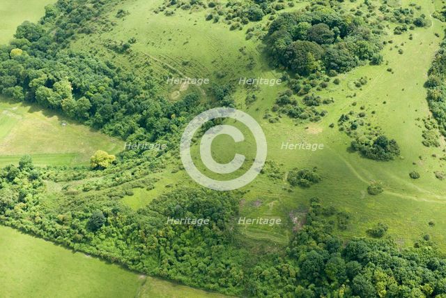 Chalk military badges near Sutton Down, Wiltshire, 2016. Creator: Historic England Staff Photographer.