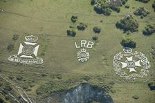Chalk military badges, Fovant Down, Wiltshire, 2015. Creator: Historic England Staff Photographer