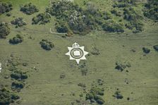Chalk military badges, Fovant Down, Wiltshire, 2015. Creator: Historic England Staff Photographer